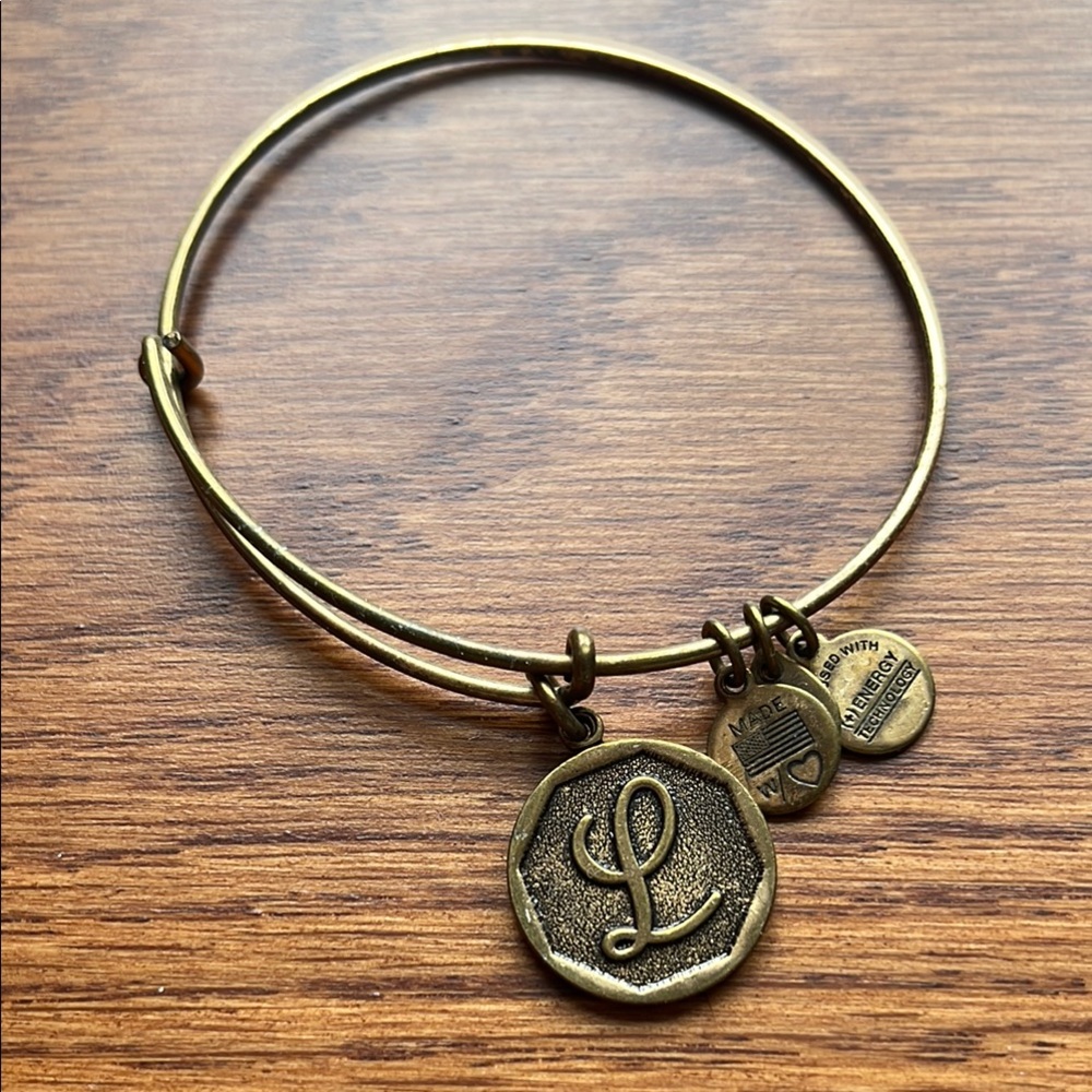 Alex & Ani Gold L Initial Bracelet